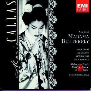 Maria Callas als Butterfly op een album van EMI.