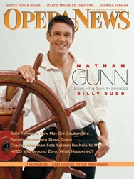 Gunn op de cover van Opera News.