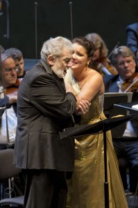 Plácido Domingo en Anna Netrebko in Giovanna d'Arco in Salzburg (foto: Silvia Lelli).