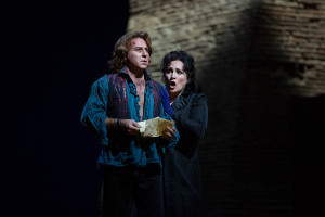 Roberto Alagna en Patricia Racette in Tosca (foto: Marty Sohl / Metropolitan Opera).