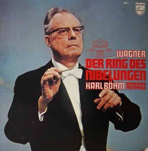 Karl Böhms op de cover van zijn live-opname uit Bayreuth.