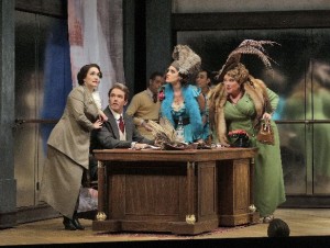 Scène uit Der Schauspieldirektor (foto: Ken Howard / Santa Fe Opera).