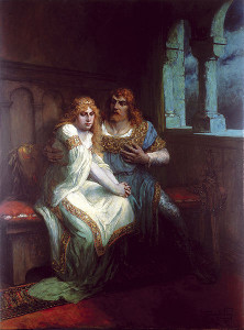 Lohengrin op een schilderij van Ferdinand Leeke.