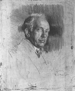 Portret van Richard Strauss, door Ferdinand Schmutzer (1870-1928).