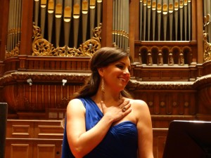 El-Khoury na afloop van haar optreden als Rusalka in de NTR ZaterdagMatinee in het Concertgebouw, mei 2014.