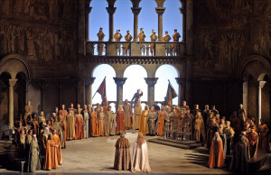 Scène uit Otto Schenks productie van Tannhäuser (foto: Marty Sohl / Metropolitan Opera).