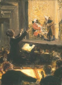 Ernst Edler von Schuch dirigeert Der Rosenkavalier, 1912 (schilderij van Robert Sterl).