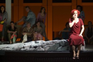 Scène uit Der fliegende Holländer in Essen. (© Aalto-Musiktheater Essen / Matthias Jung)