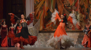 Scène uit La traviata bij de Oekraïense staatsoper.