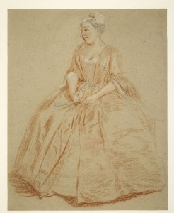 Krijtportret van diva Francesca Cuzzoni, 1740.