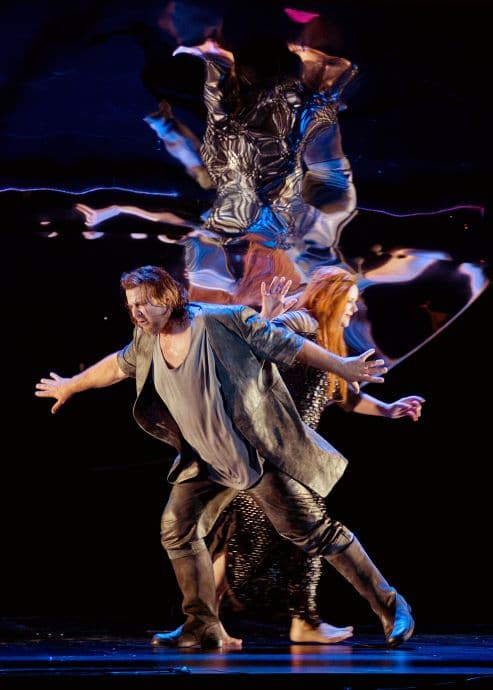 Christopher Ventris (Parsifal) en Petra Lang (Kundry) in de eerste speelreeks van Pierre Audi's Parsifal-productie.