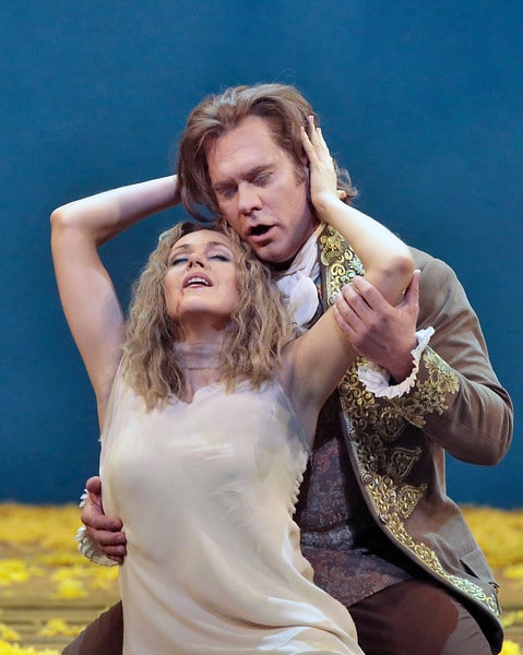 Kristine Opolais en Brandon Jovanovich in Rusalka. (© Ken Howard / Metropolitan Opera)