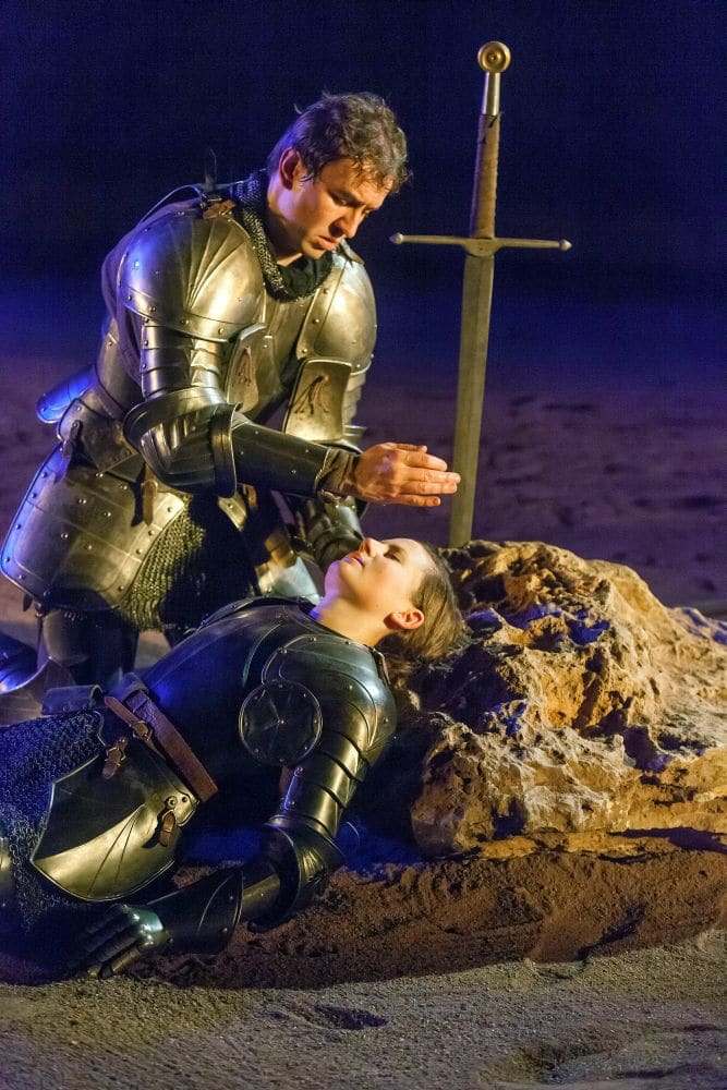 Pawel Konik als Tancredi en Lissa Meyvis als Clorinda in Il Combattimento di Tancredi e Clorinda. (© Hans van den Boogaard)